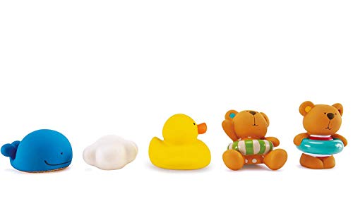 Hape Giochi da bagno Teddy e i suoi amici 5 pezzi senza BPA