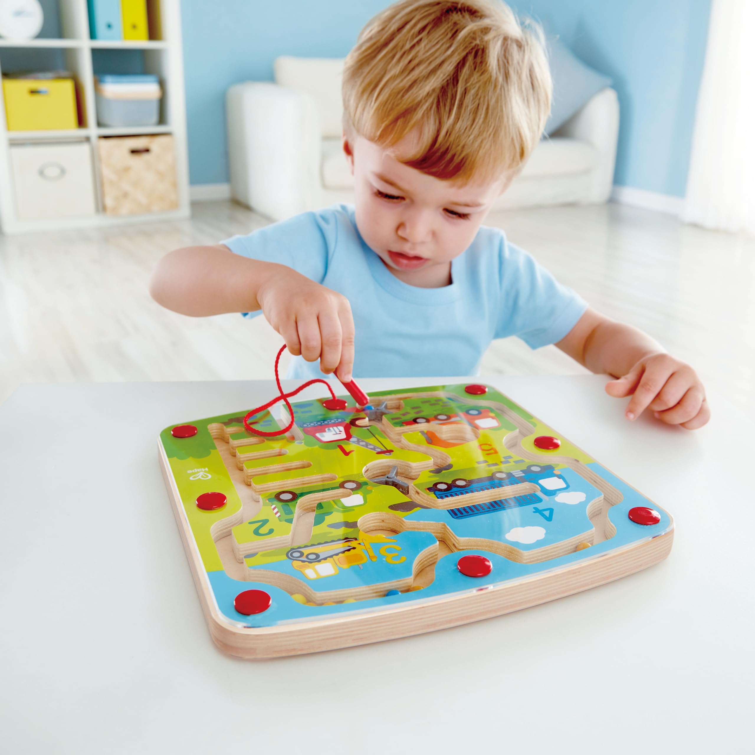 Hape Puzzle labirinto magnetico Cantiere edile e numeri