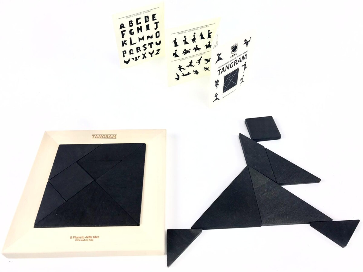Il Pianeta delle idee Giocare Tangram classico gioco in legno 15x15 cm