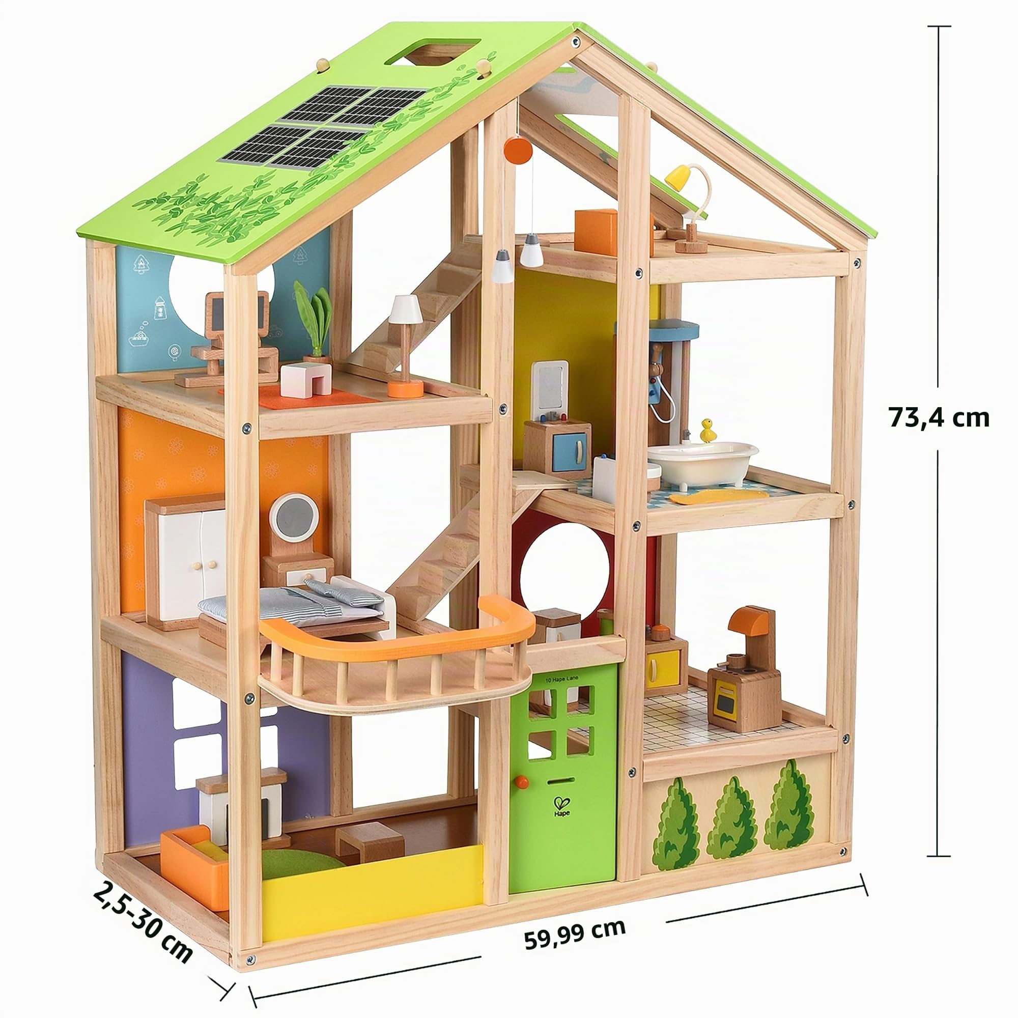 Hape Case delle bambole e accessori E3401 Casa 4 Stagioni casa delle bambole in legno