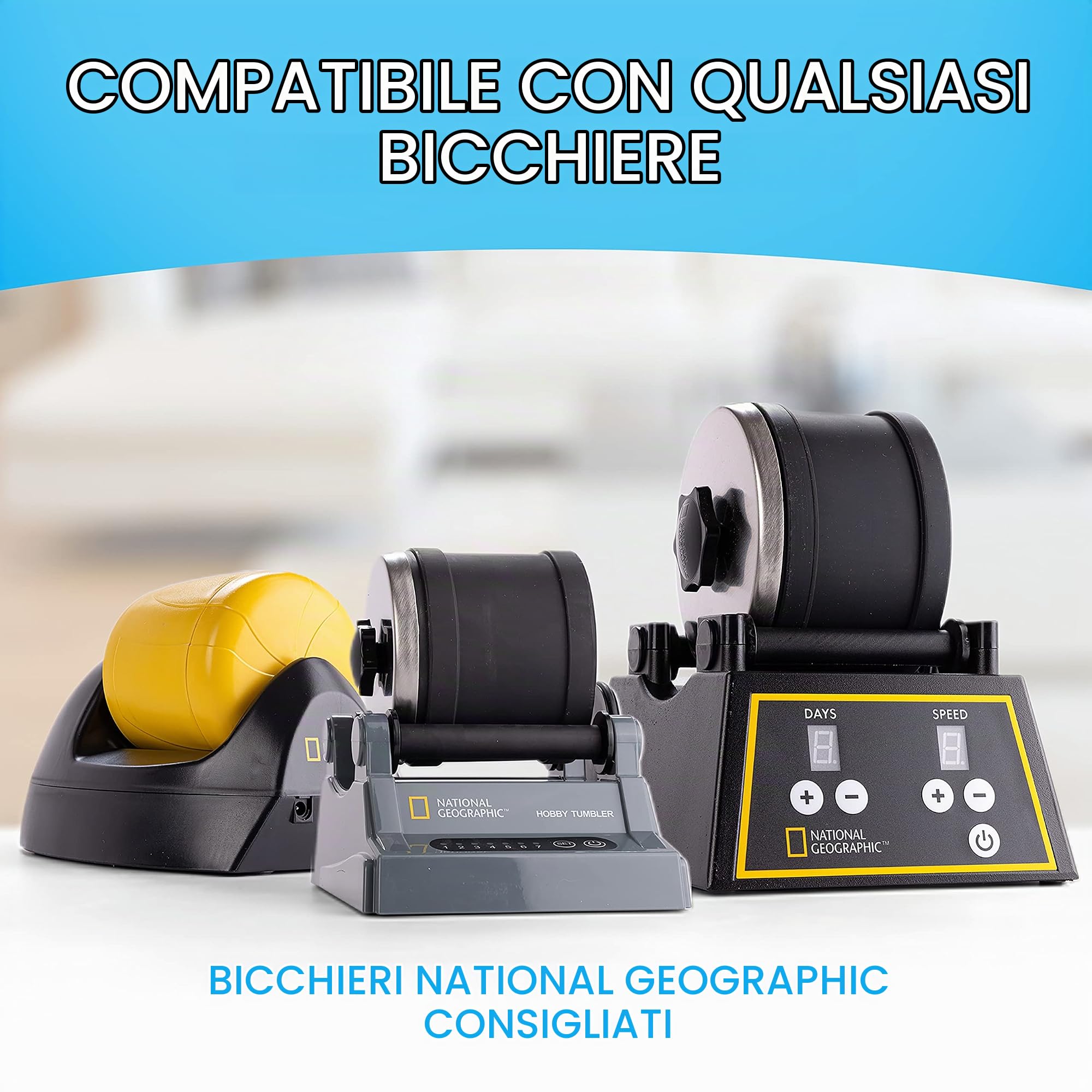 National Geographic Kit scientifici e di scoperta Rock Tumbler Refill Kit pietre preziose 453 g