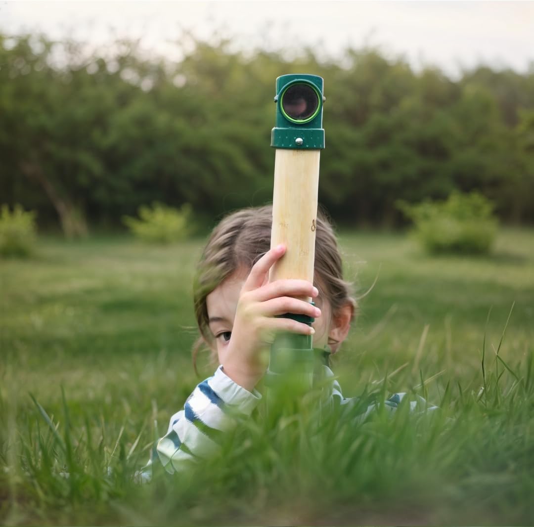 Hape Sperimentare e scoprire Periscopio per bambini in bambù e Green PE