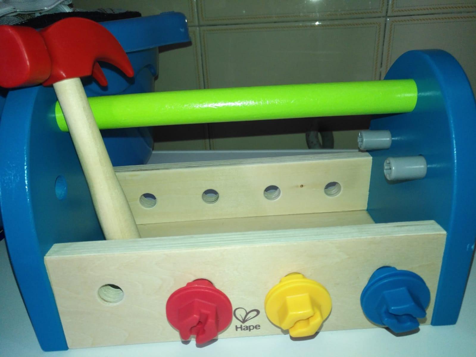 Hape Giochi di ruolo Cassetta degli Attrezzi cassetta attrezzi in legno dai 3 anni