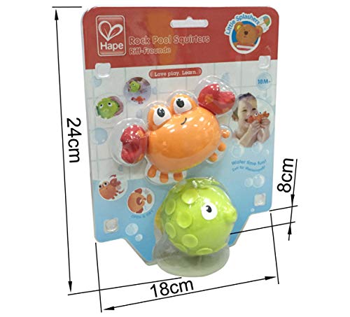 Hape Giochi da bagno Spruzzini del Fondo Oceanico set granchio e pesciolino