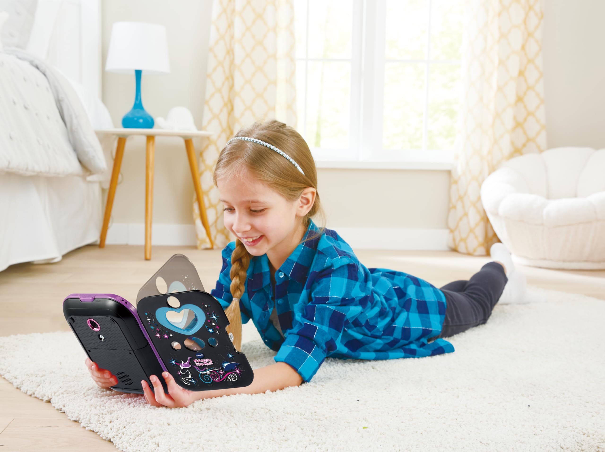 VTech KidiSecrets Selfie Music 2.0 Black Version diario segreto elettronico con doppia fotocamera
