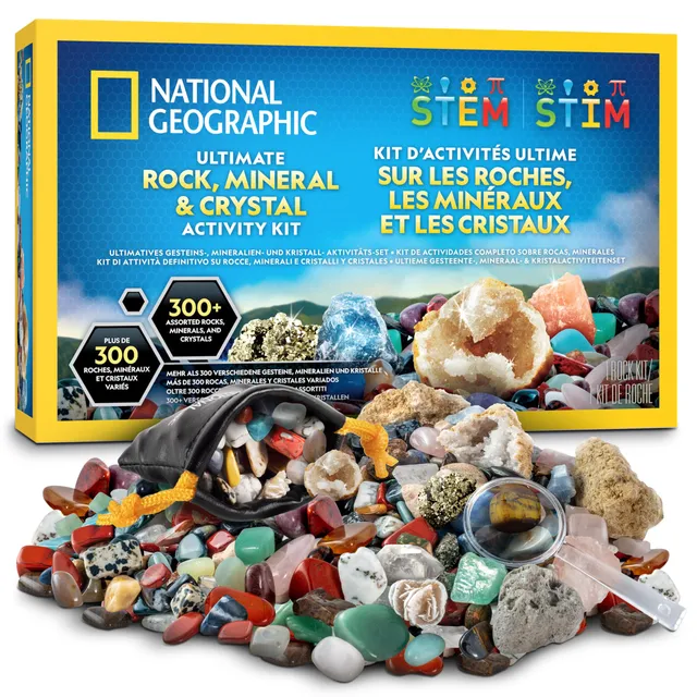 National Geographic Kit scientifici e di scoperta Collezione di 300 Pietre, Minerali e Cristalli