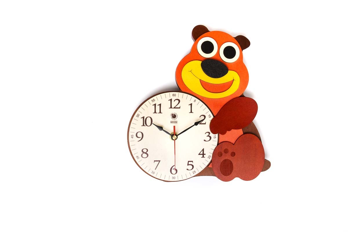 Il Pianeta delle idee Arredare Orologio da muro in legno orologio 24×24 cm in betulla e pioppo