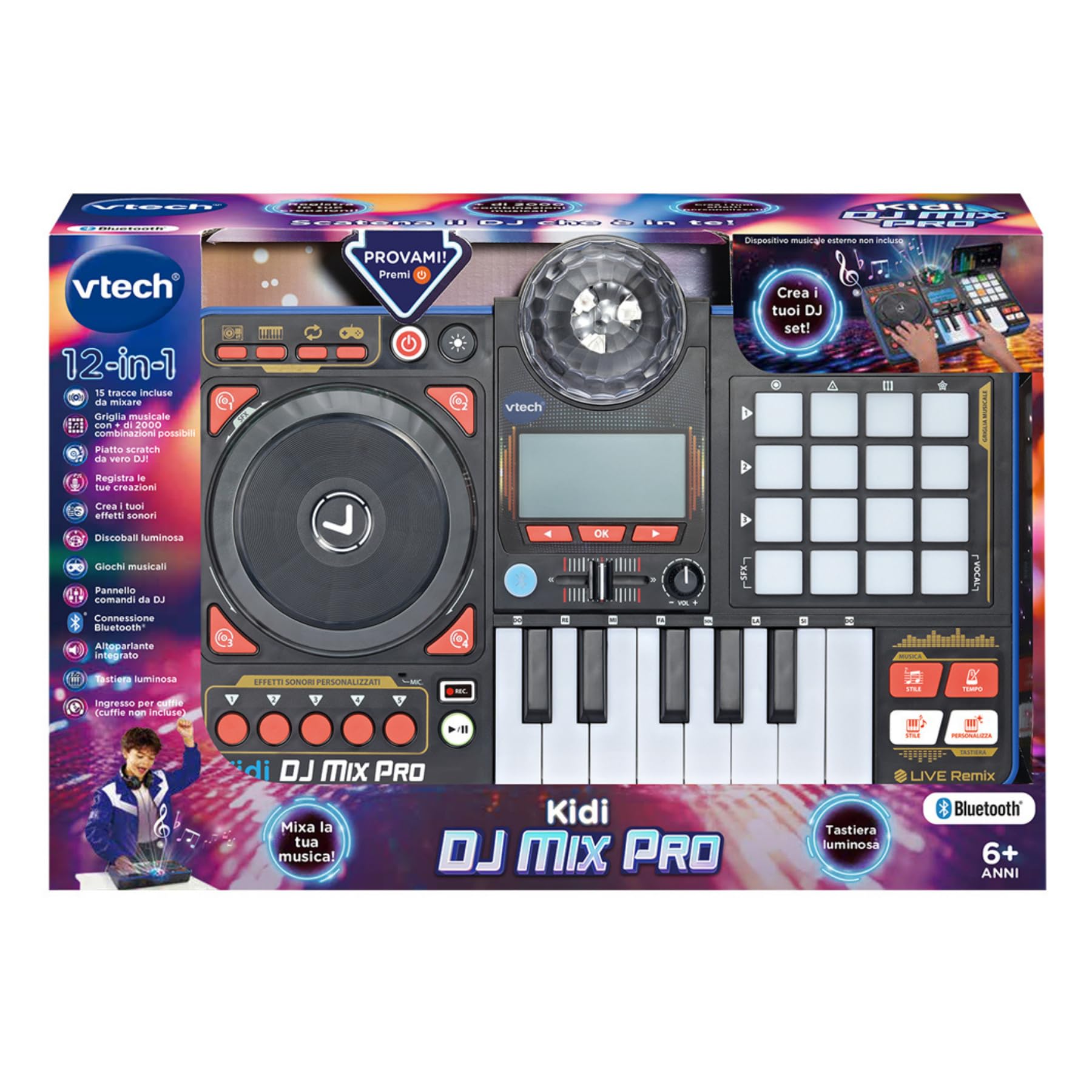 VTech Giocattoli 6 anni e + Kidi DJ Mix Pro console DJ Bluetooth
