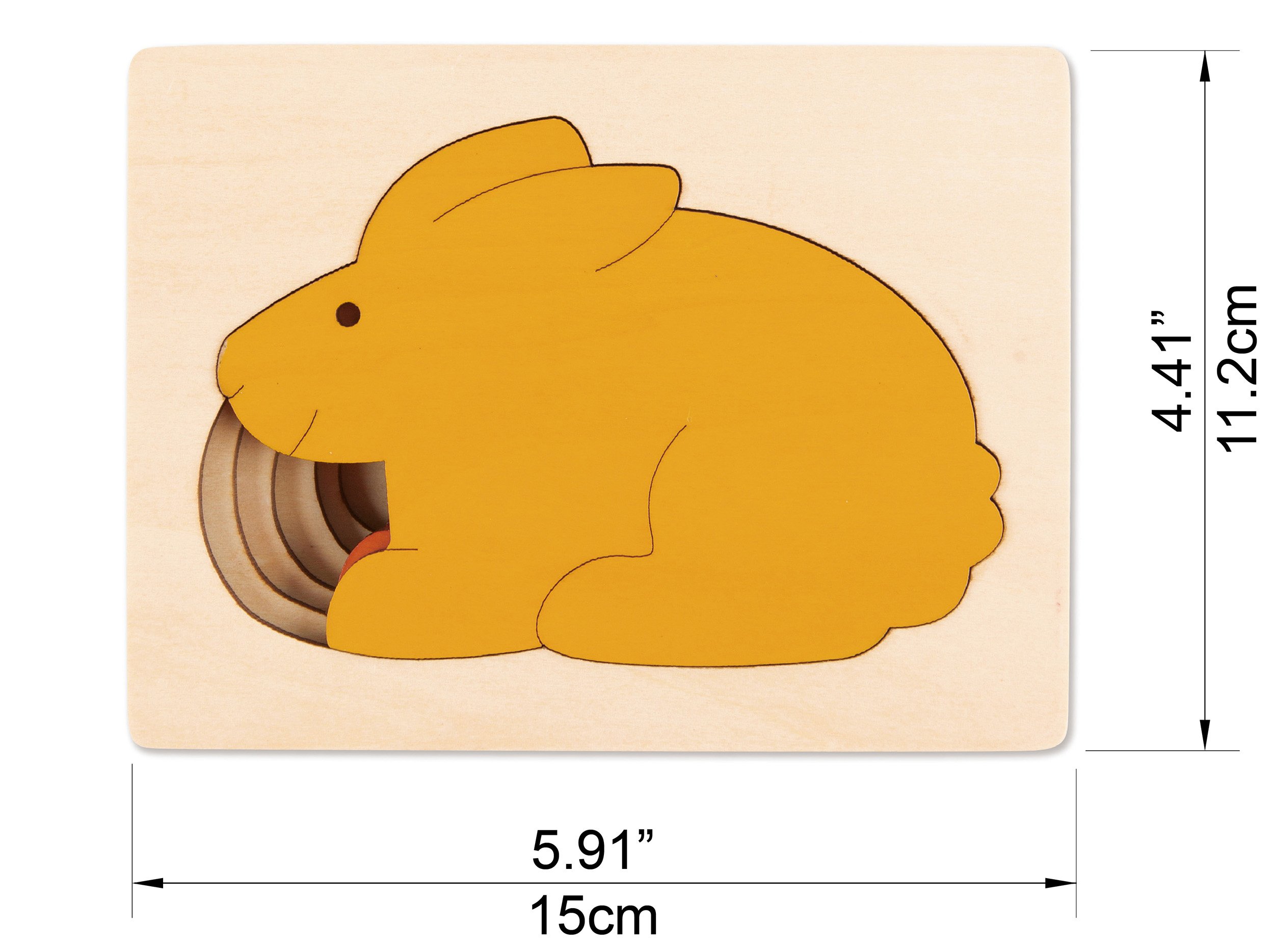 Hape Puzzle E6515 I 5 Conigli puzzle a strati
