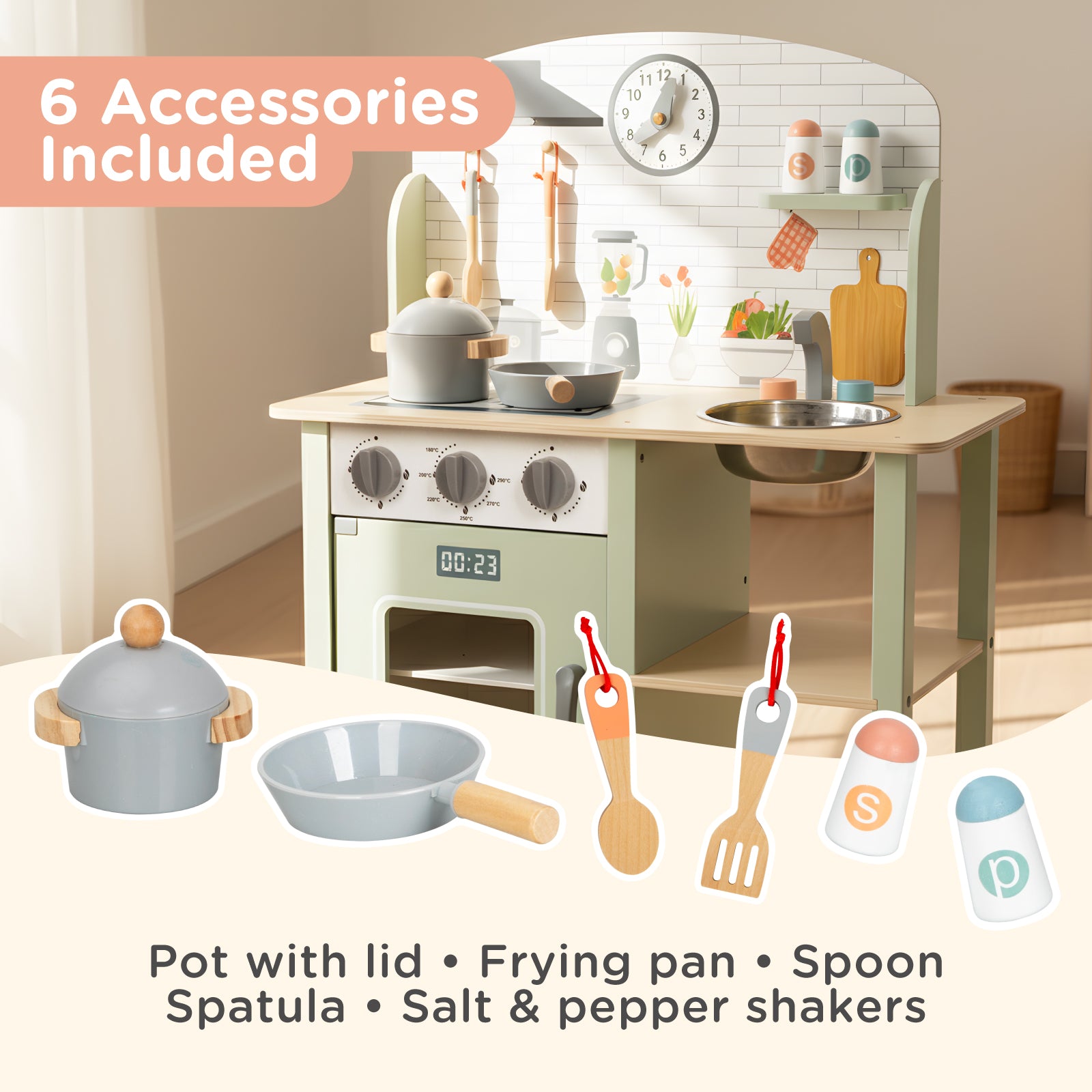 Nene Toys Kitchens & Pretend Play Kitchen Set cucina giocattolo in legno