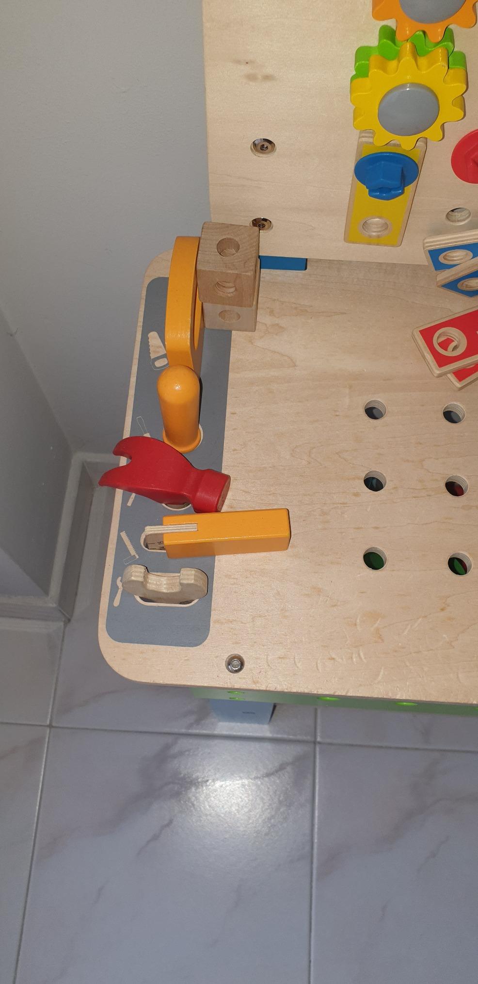 Hape Giochi di ruolo Banco da Lavoro banco da lavoro 35 pezzi regolabile