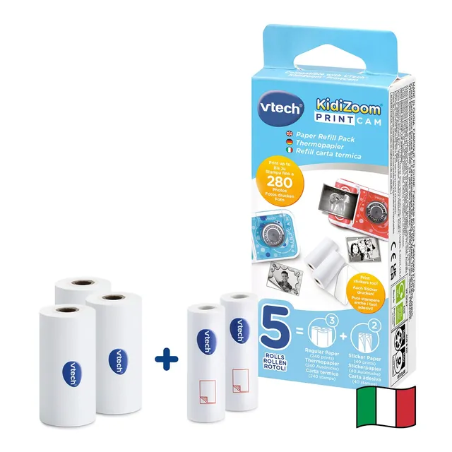 VTech Kidizoom Printcam ricambio carta termica 5 rotoli adesivi