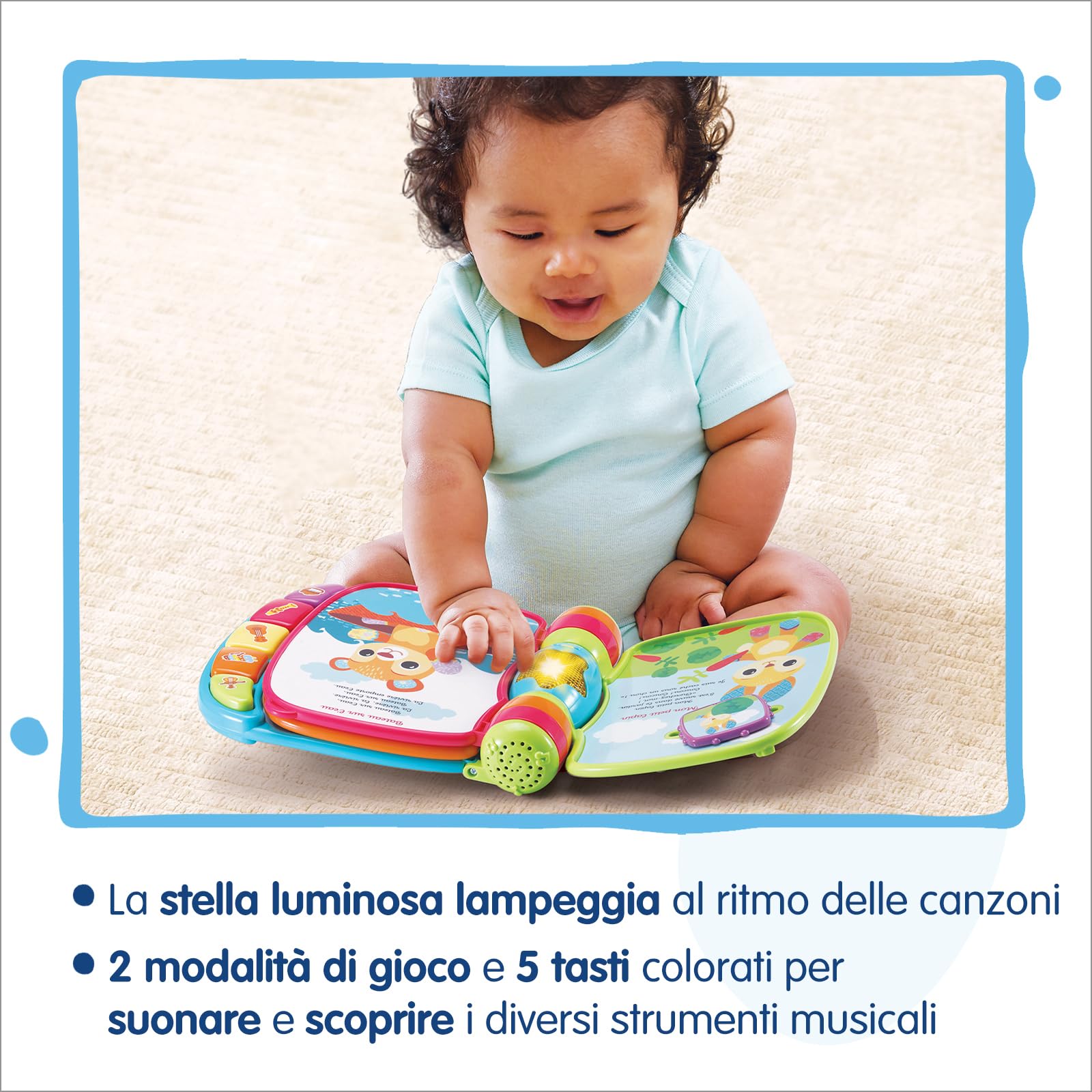VTech Giocattoli 0-12 mesi Il Mio Primo Libro Interattivo Canzoncine