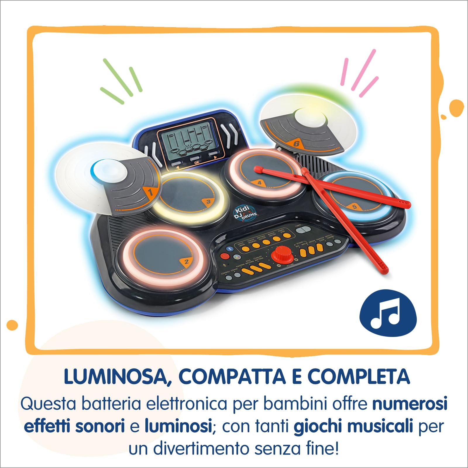 V-Tech Kidi DJ Drums batteria elettronica per bambini 6+ anni