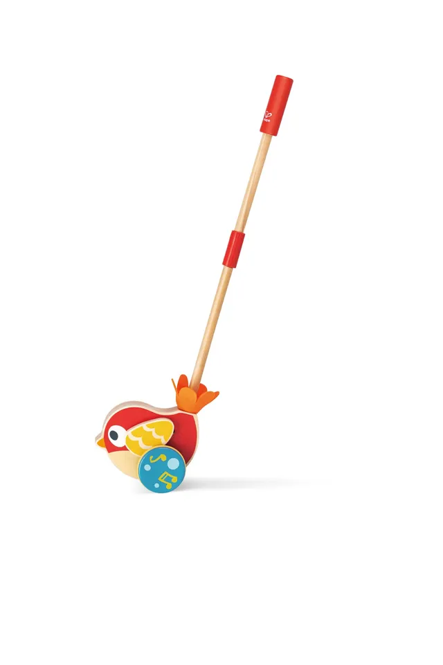 Hape Spingi e cammina Lilly uccellino musicale in legno