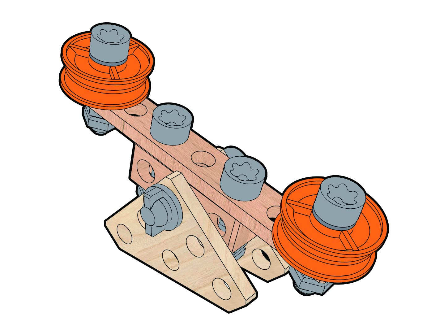 Hape Junior Inventor Starter Kit costruzioni 42 pezzi in legno