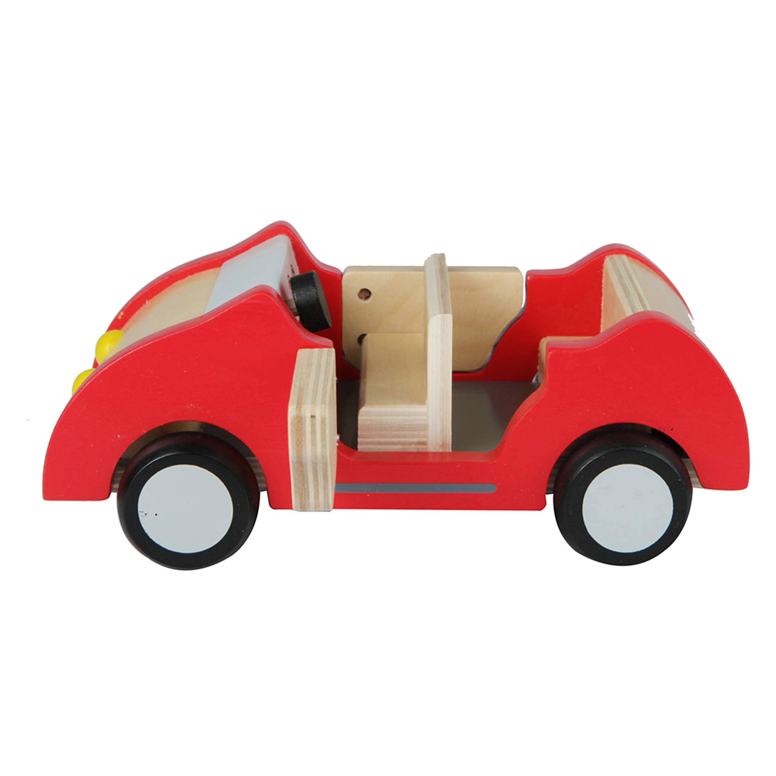 Hape Case delle bambole Auto familiare in legno rossa