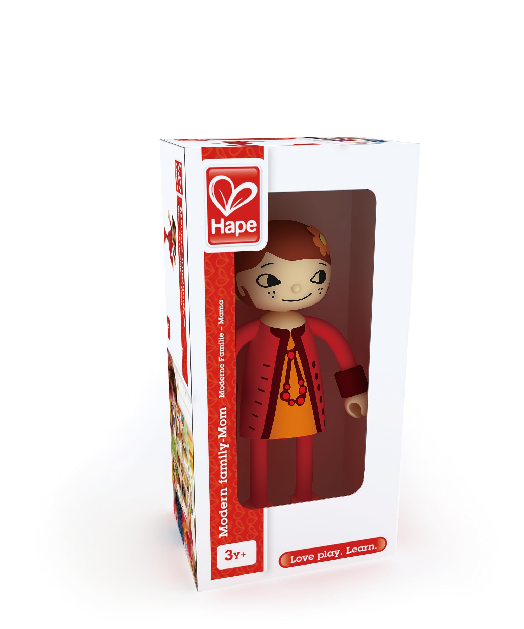 Hape Case delle bambole e accessori Bambola di legno Mamma arti flessibili
