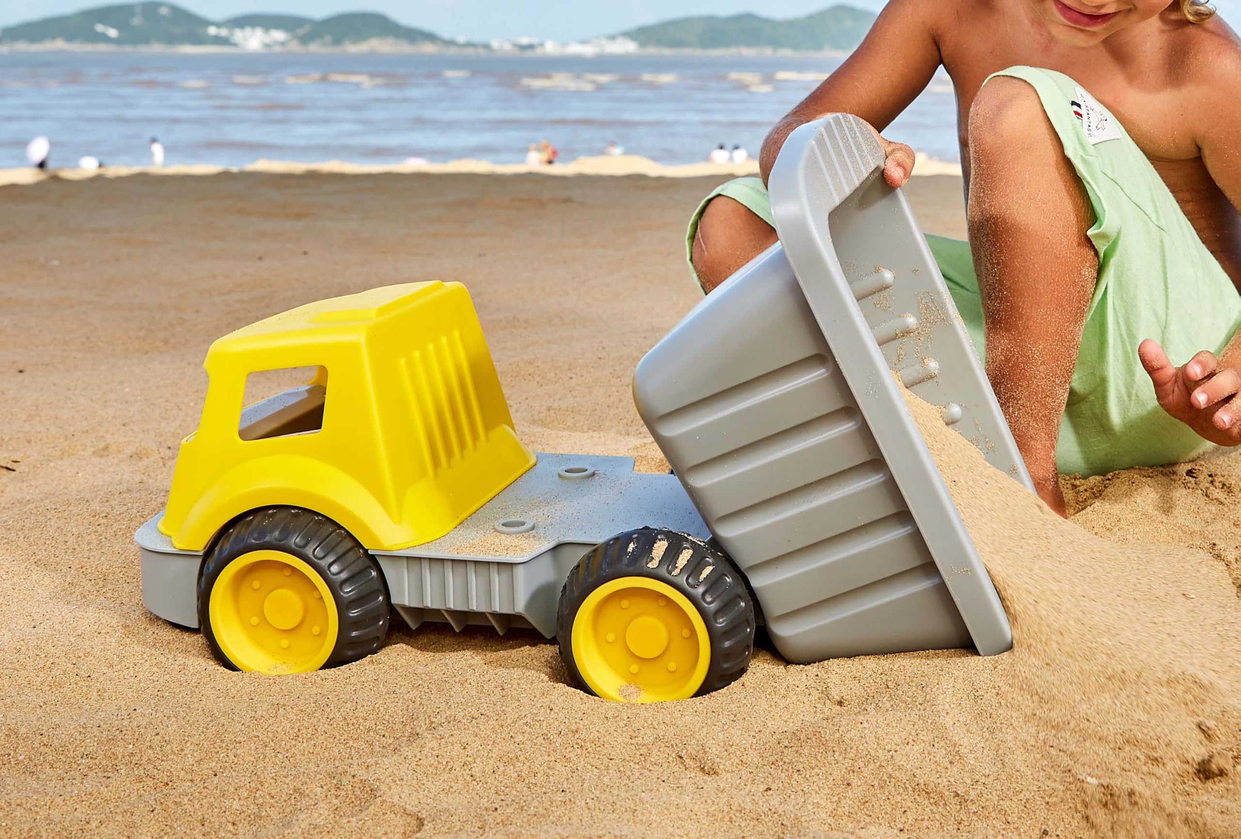 Hape Giochi autoribaltabile Carica e Trasporta camion giallo