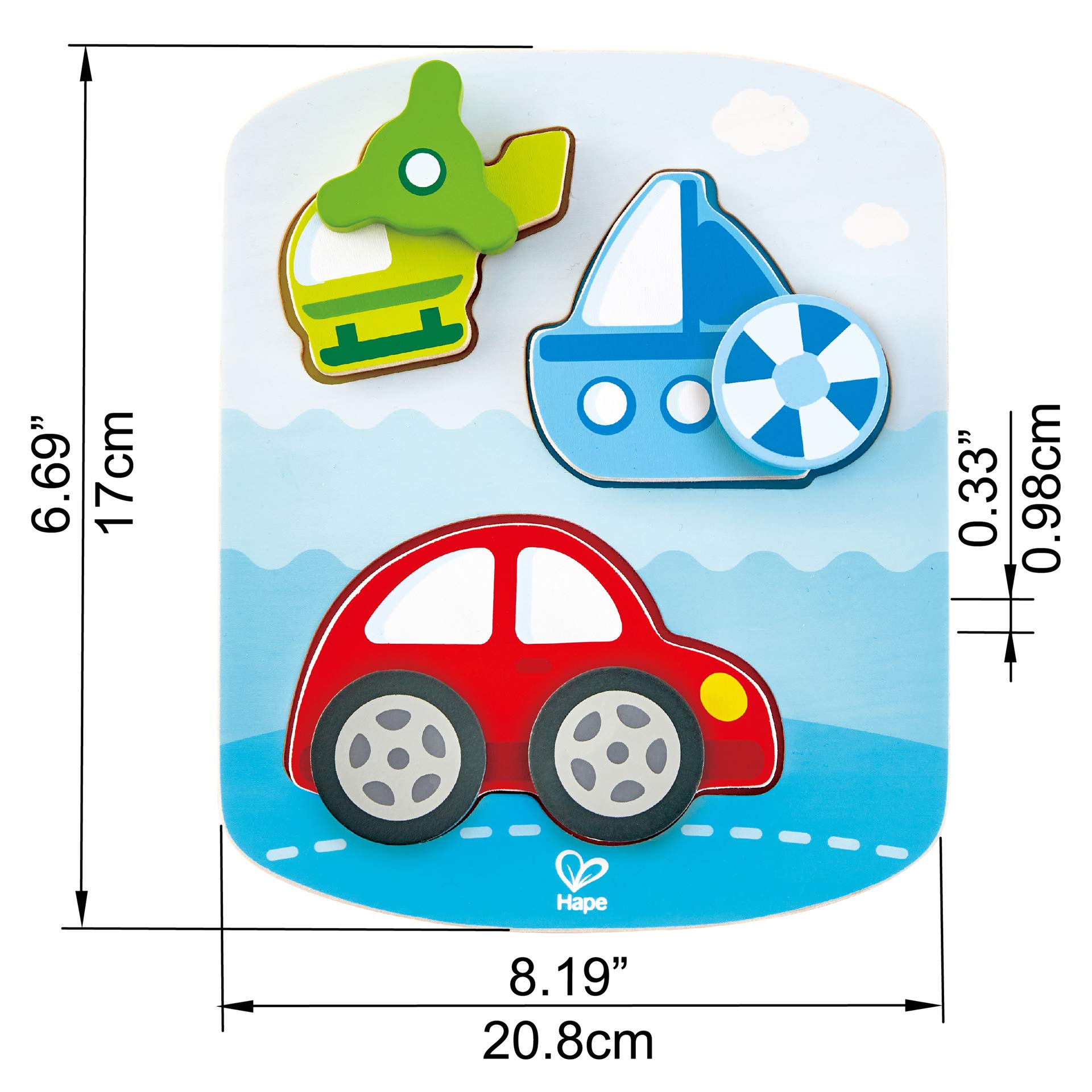 Hape Puzzle E1607 puzzle in legno a incastro colorato
