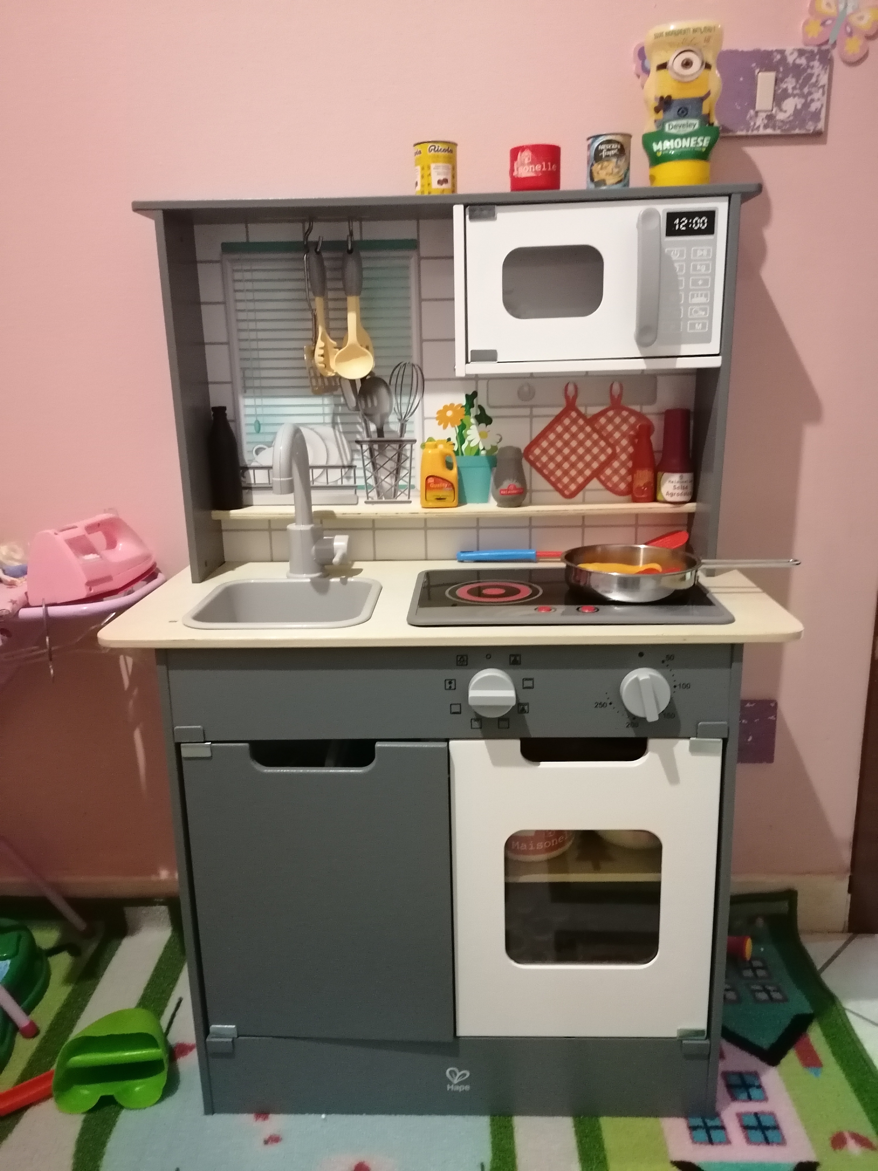 Hape Cucina e accessori Cucina Grigia E3166 cucina giocattolo legno luci suoni