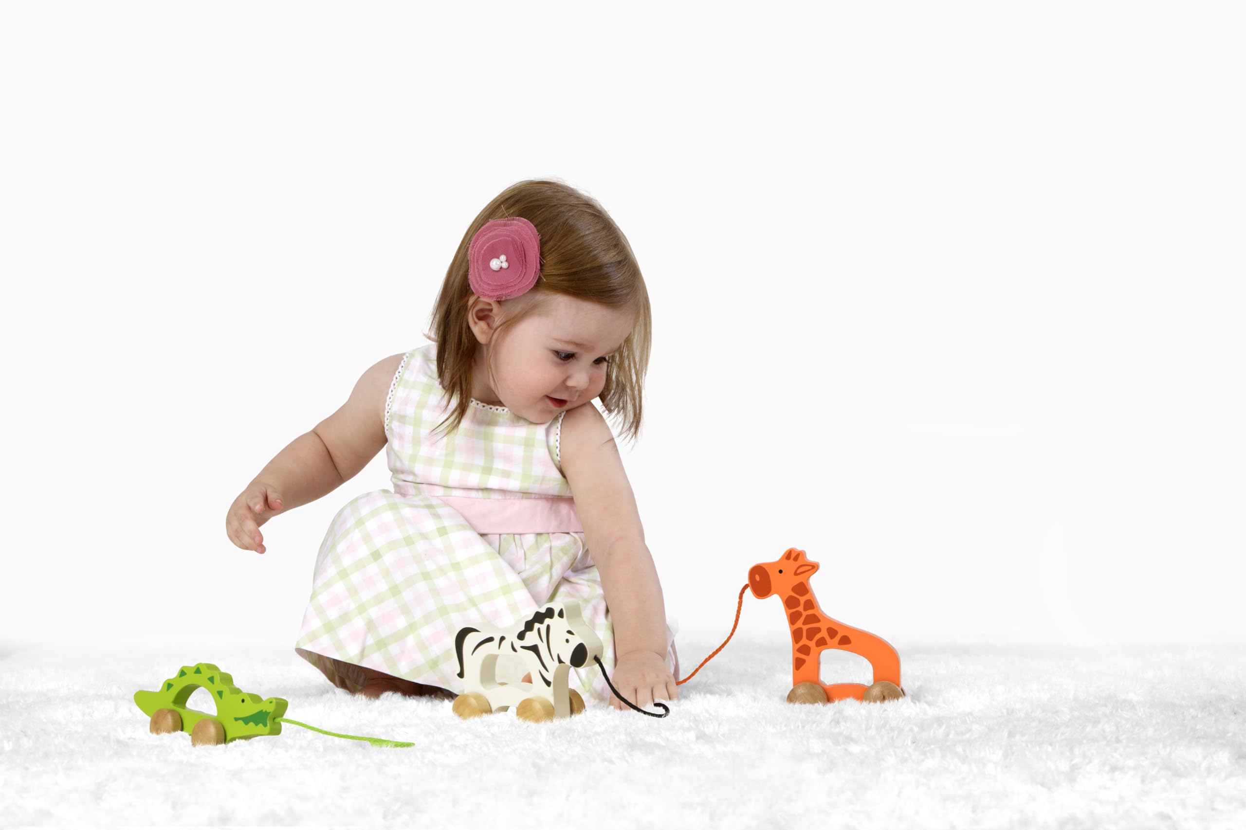 Hape Spingi e cammina Giraffa Spingi&Tira animale trainabile legno arancione