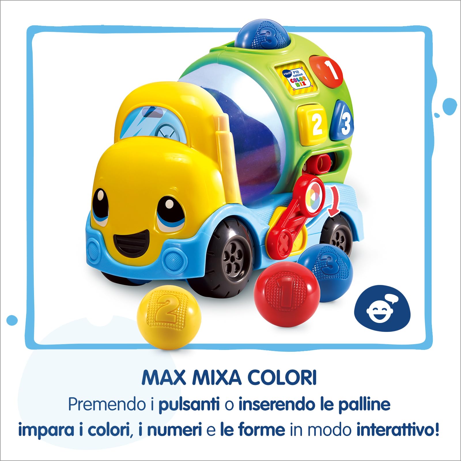 VTech Giocattoli 1-3 anni Max Mixa Colori camioncino 12-36 mesi interattivo