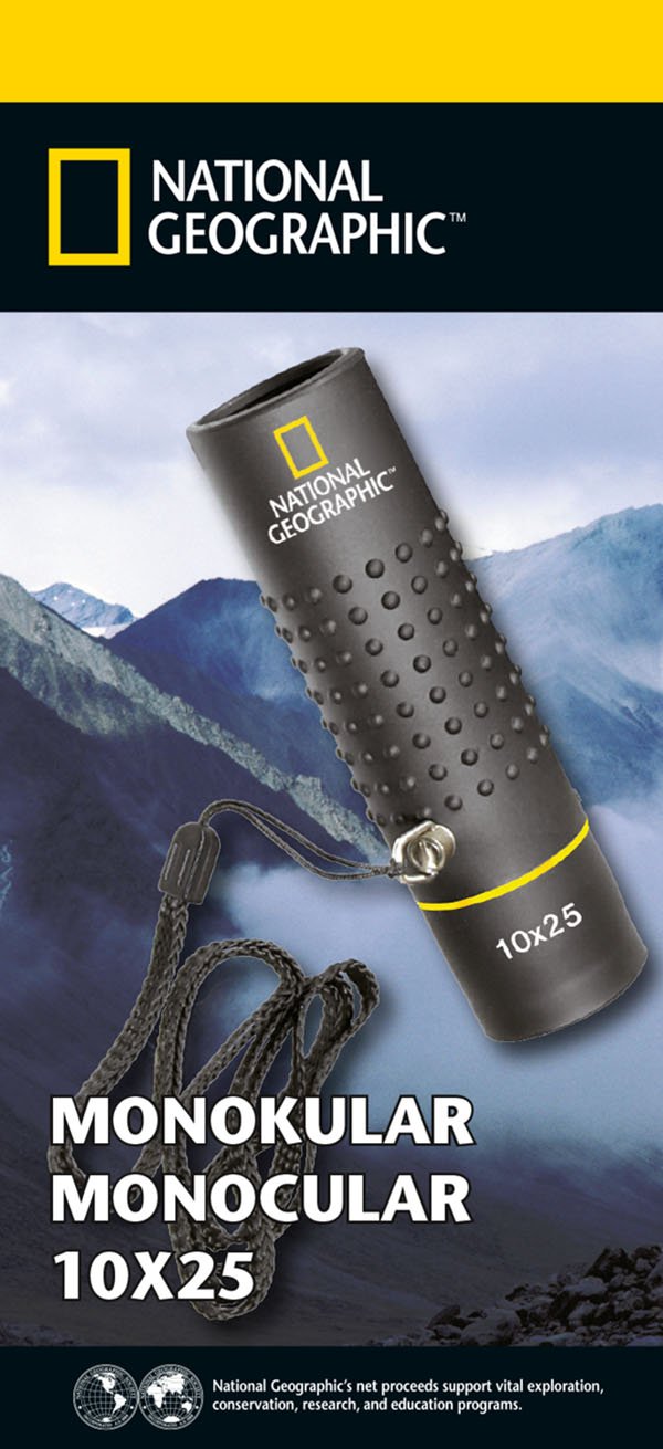 National Geographic Binocoli 9077000 monoculare 10x25 nero ottica rivestita