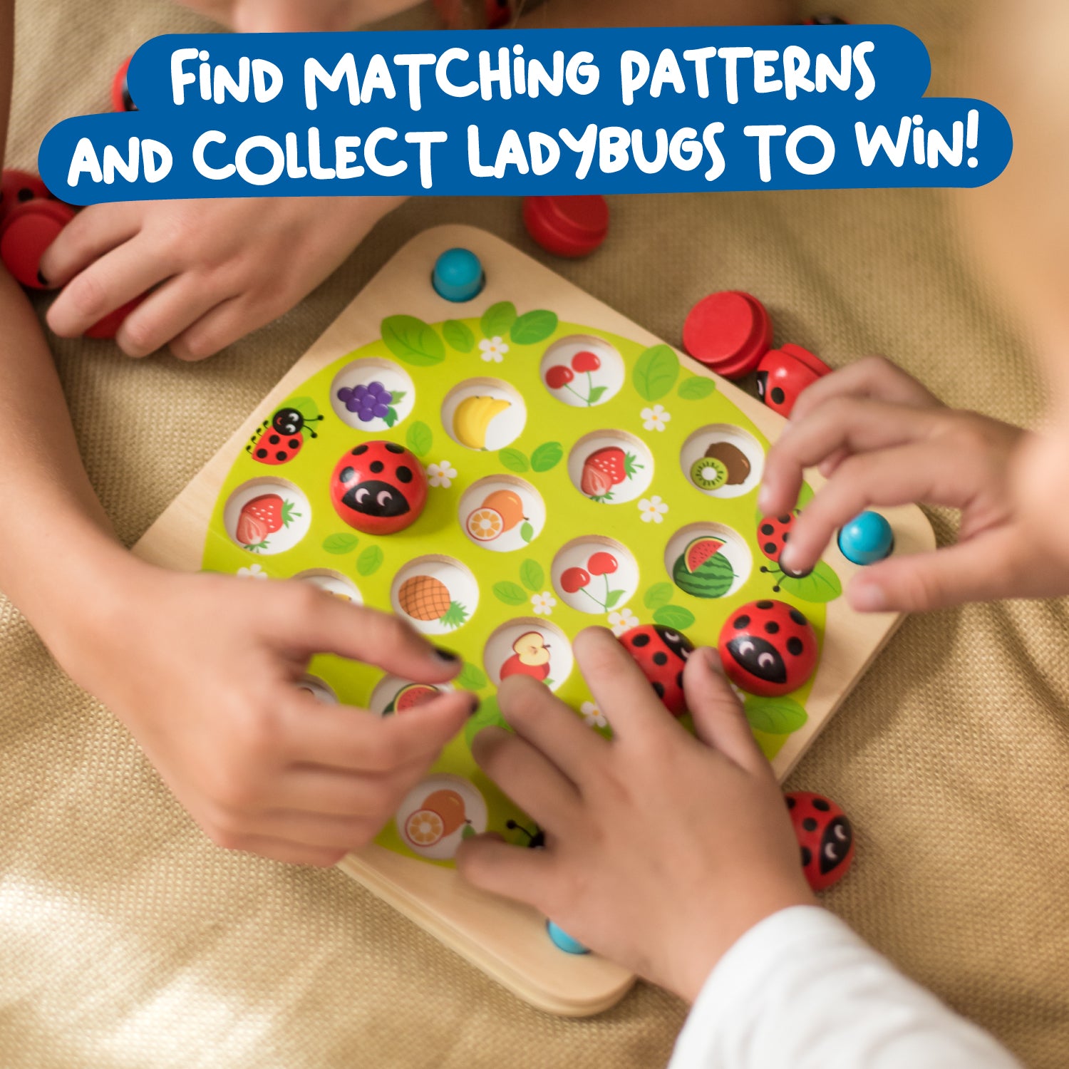 Nene Toys Family Games Ladybug Matching Game gioco memoria in legno