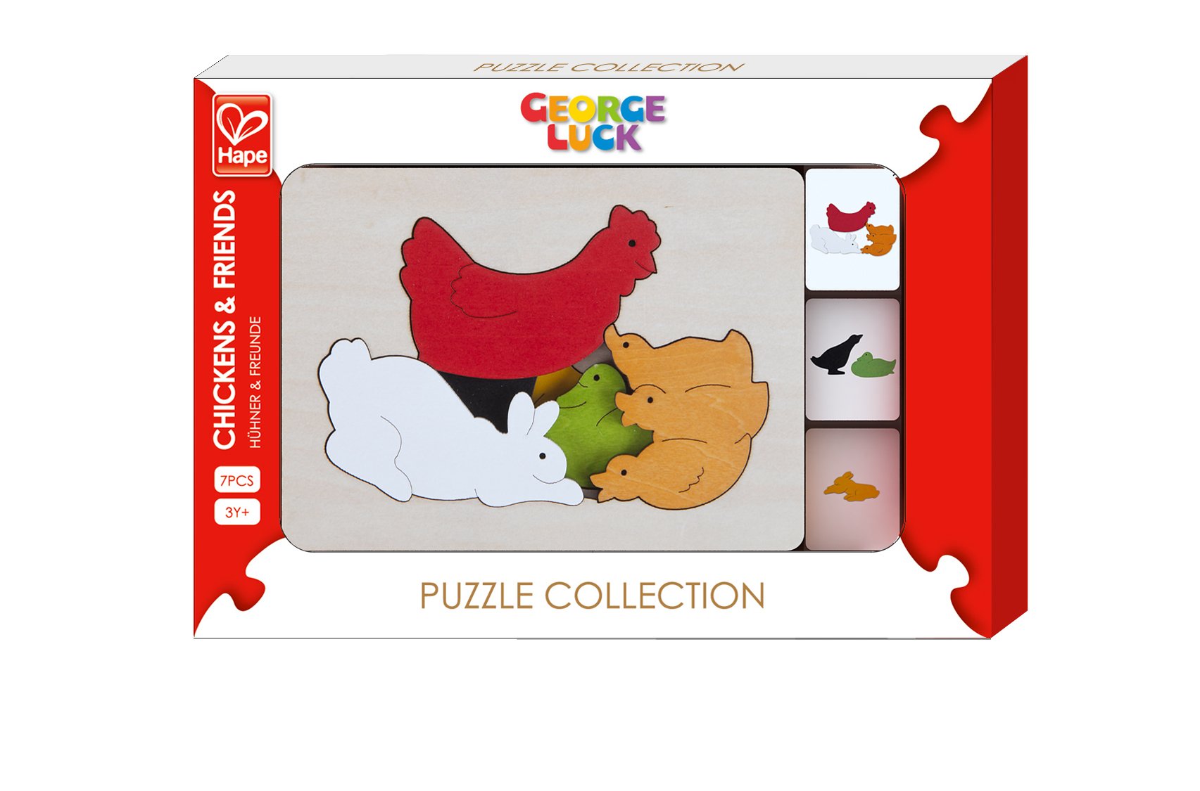 Hape Puzzle Chicken and Friends puzzle a strati