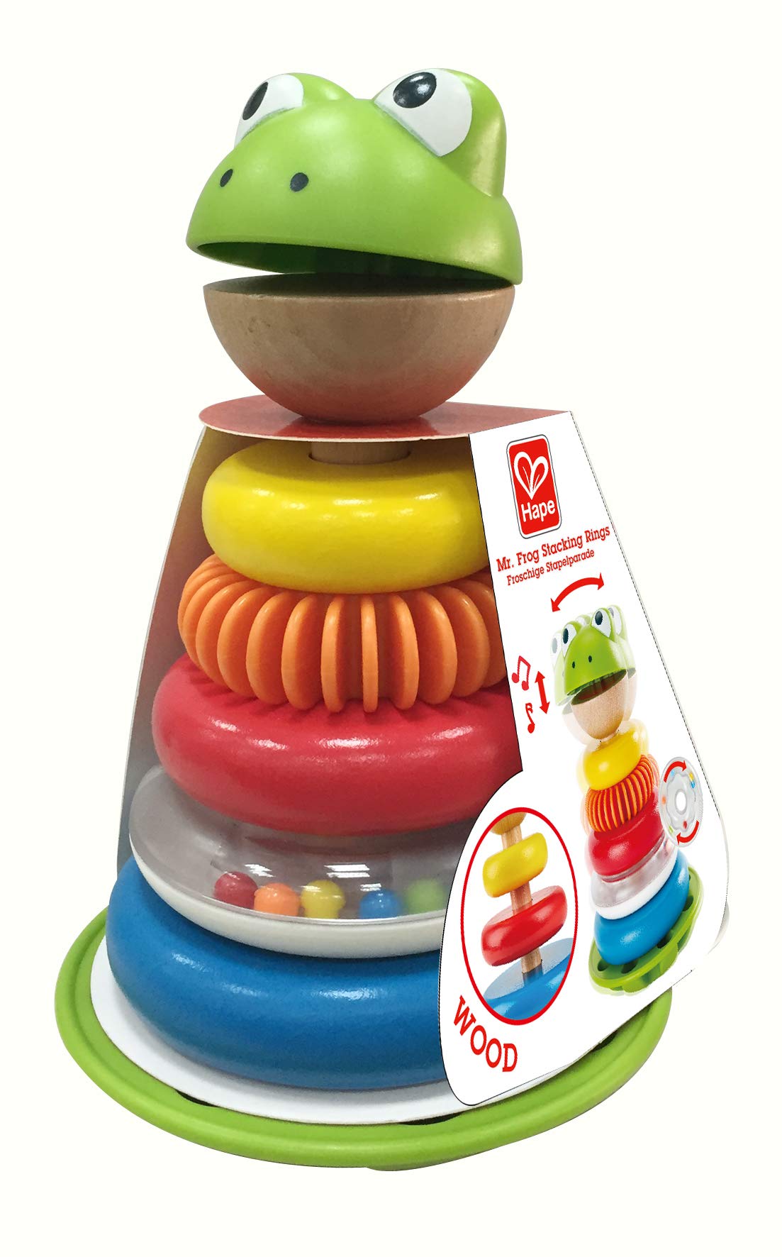 Hape Giocattoli per le abilità motorie Mr. Ranocchio impilabile sonoro