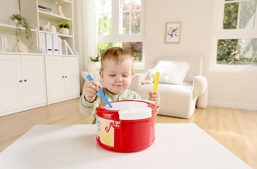 Hape Giochi musicali Tamburo Suona con le Luci dai 12 mesi