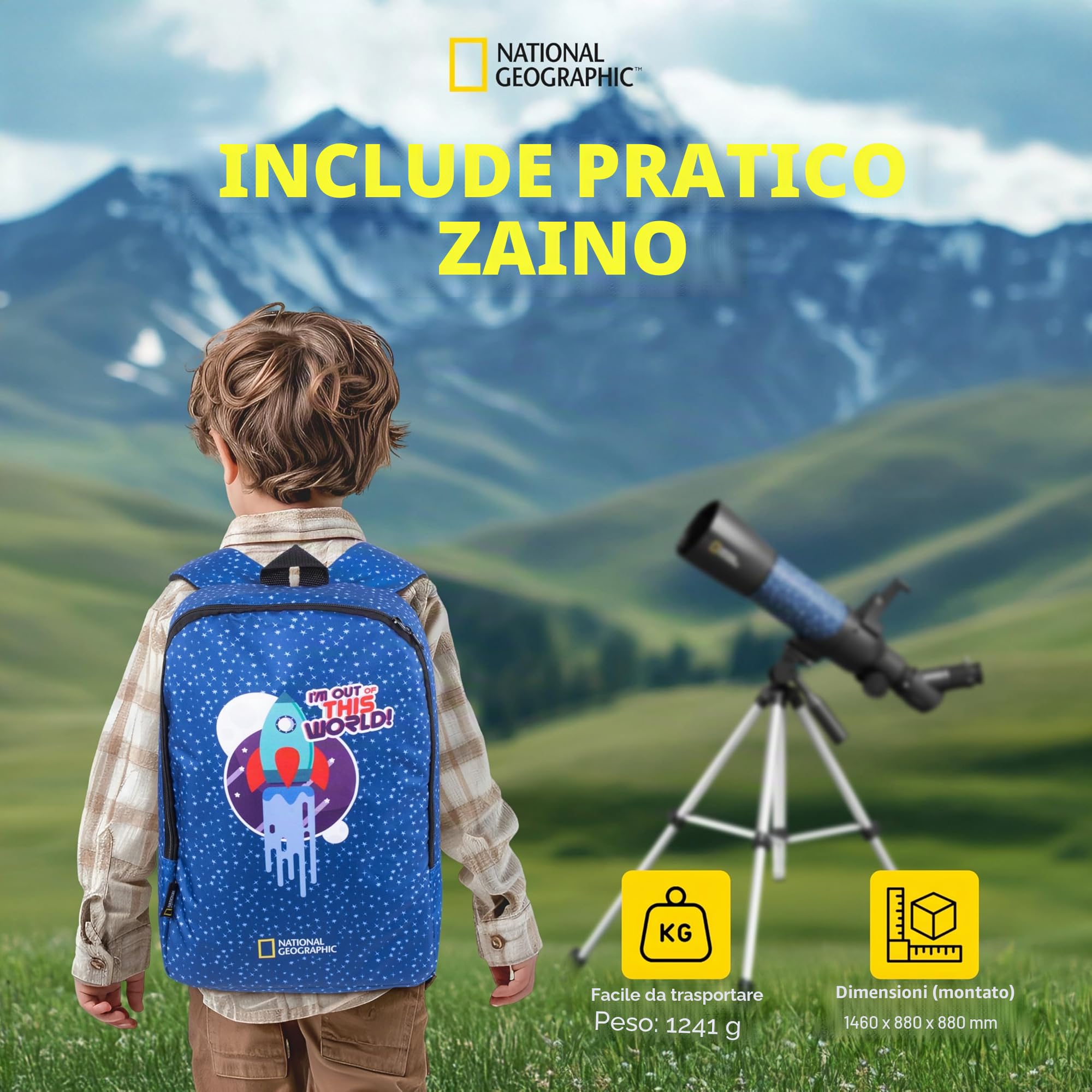 National Geographic Telescopi smartes AR telescopio per bambini