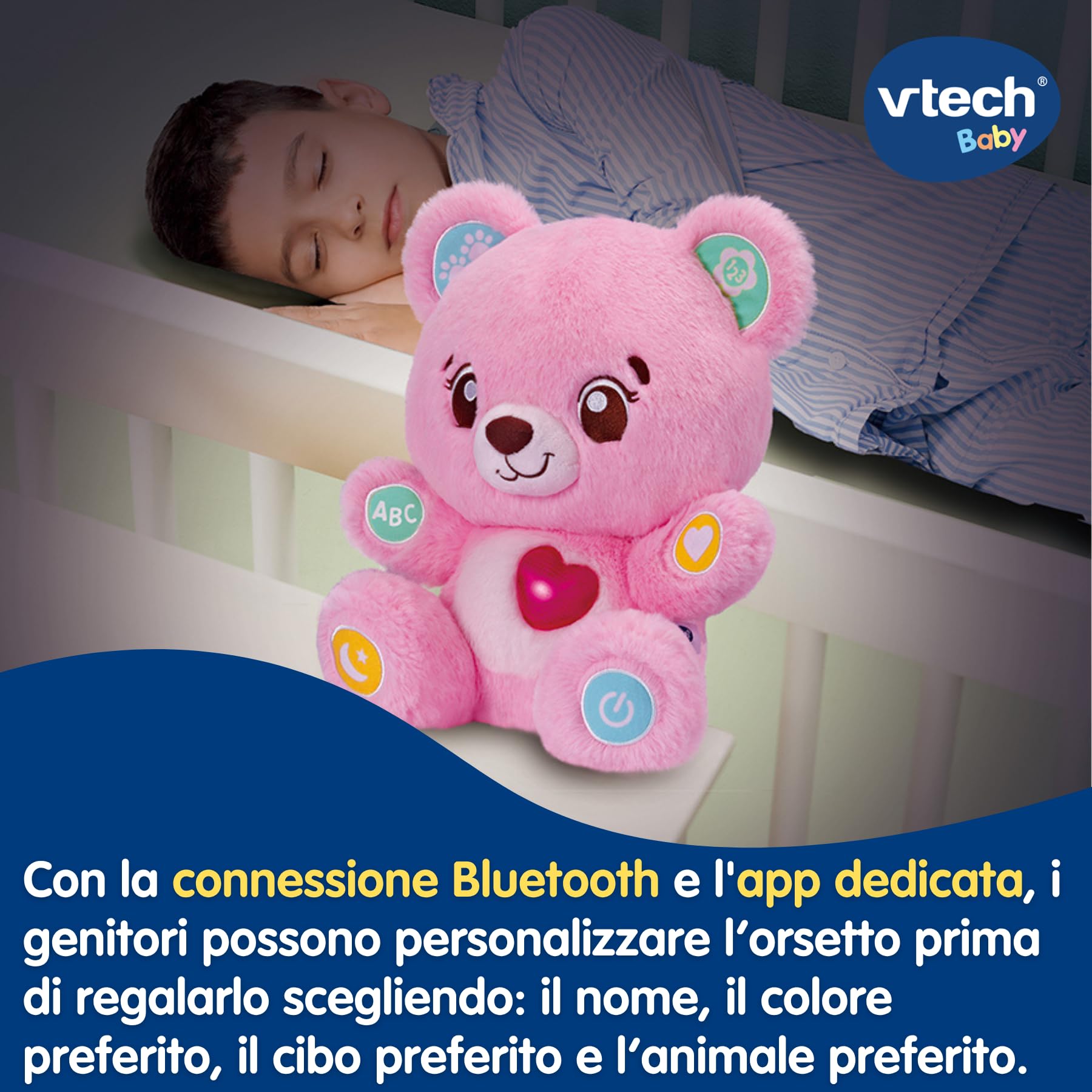VTech Giocattoli 1-3 anni Biscotto Coccole e Chiacchiere orsetto rosa interattivo