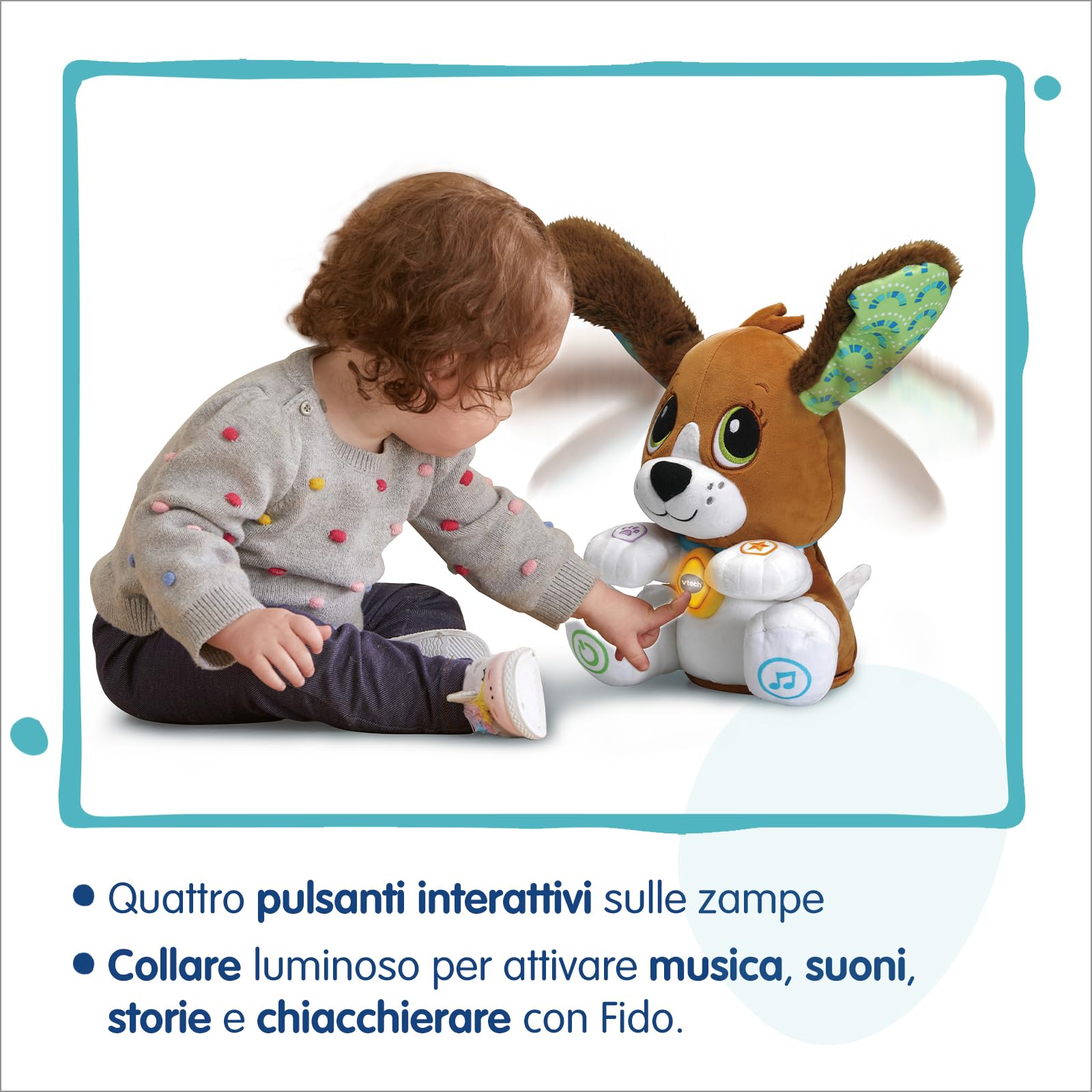 VTech Giocattoli 1-3 anni Fido, Parla e Gioca con Me peluche interattivo