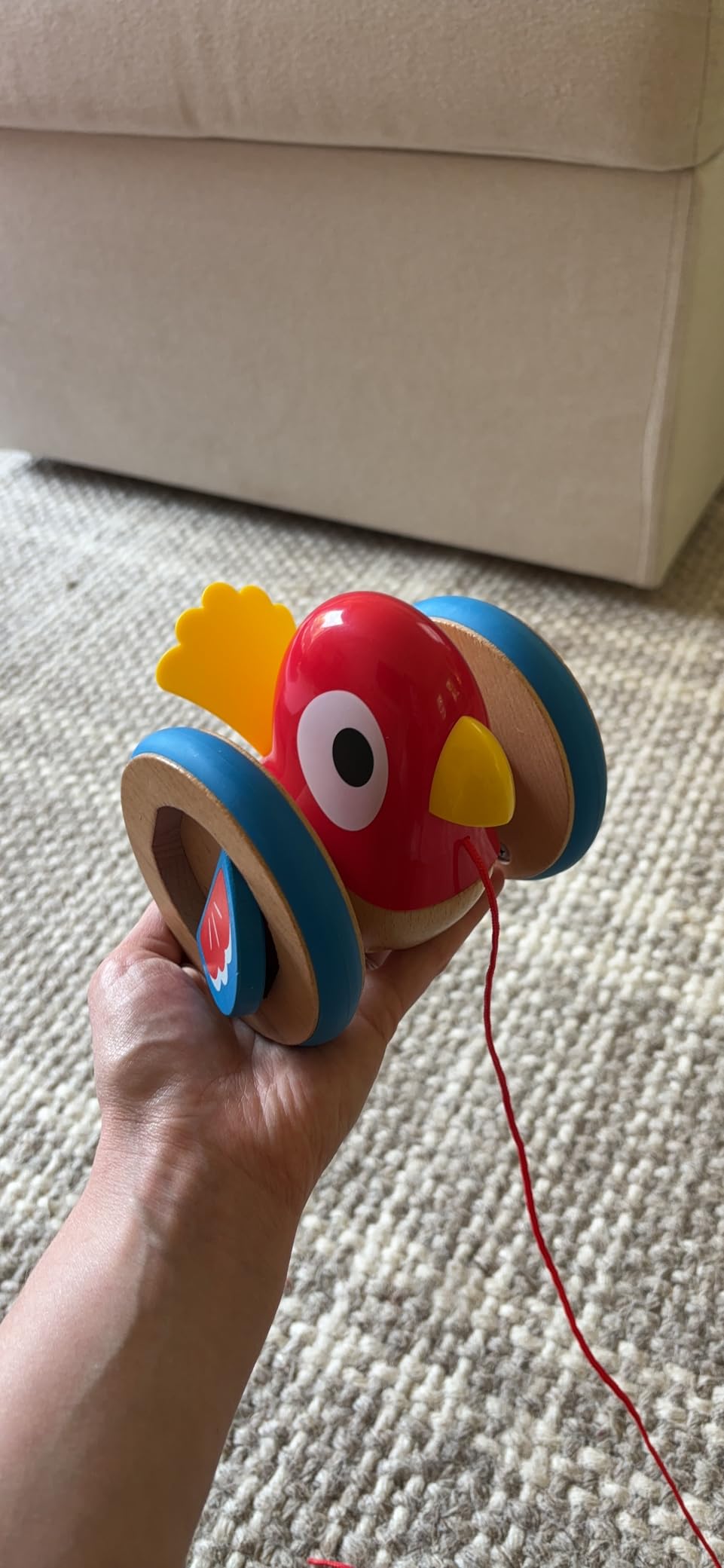 Hape Spingi e cammina Uccellino Trainabile E0360 gioco in legno dai 12 mesi