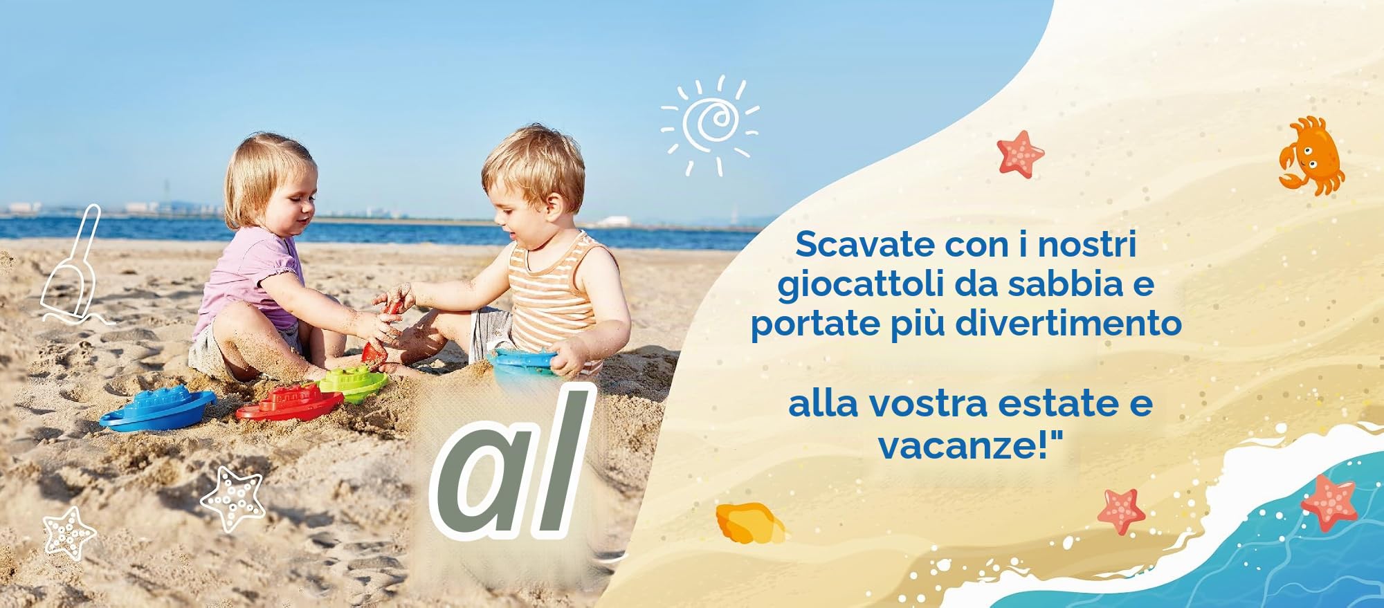 Hape Giochi da spiaggia Set per Spiaggia 5 in 1 multicolore