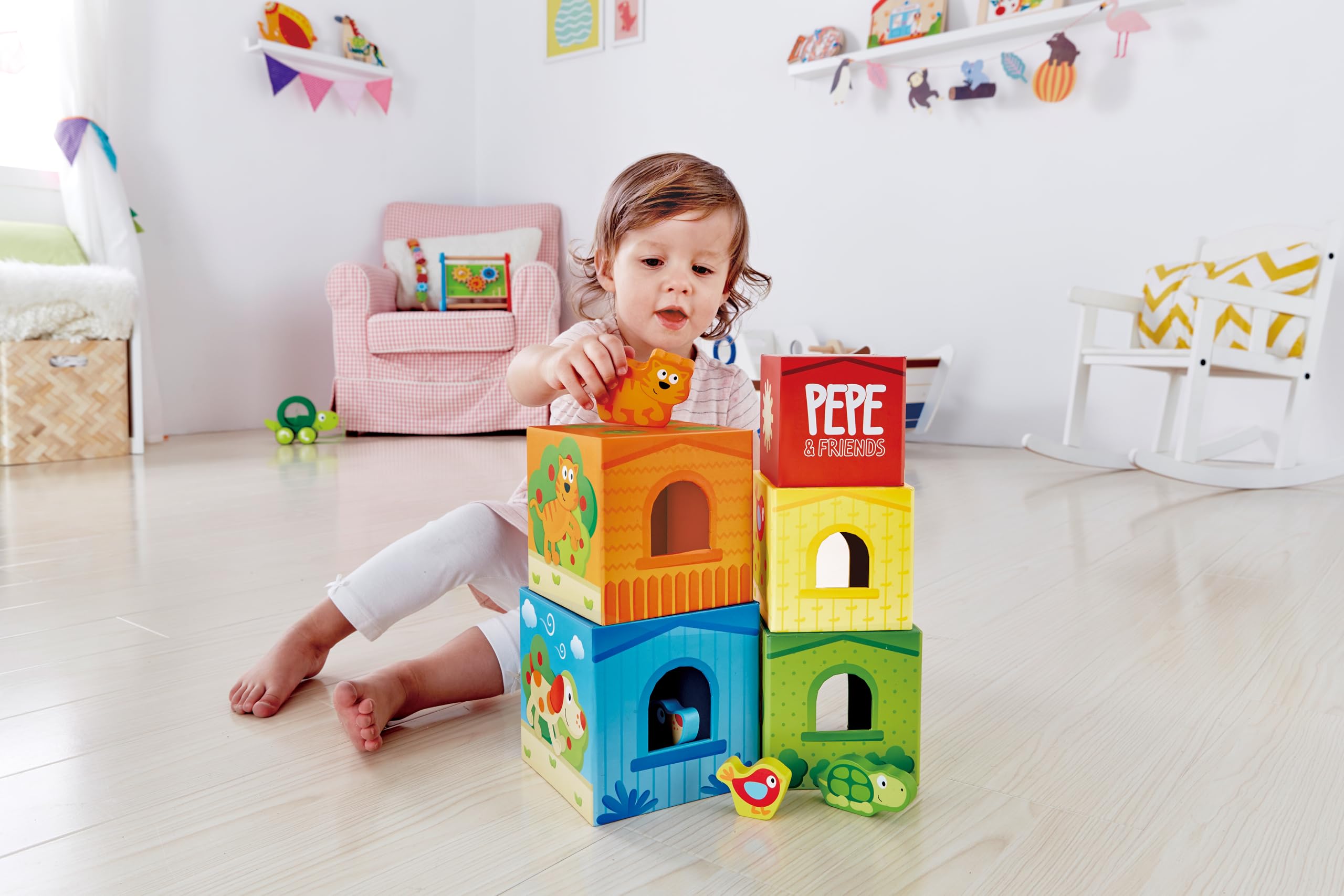 Hape Puzzle Puzzle 3 in 1 in legno Pepe e i suoi amici