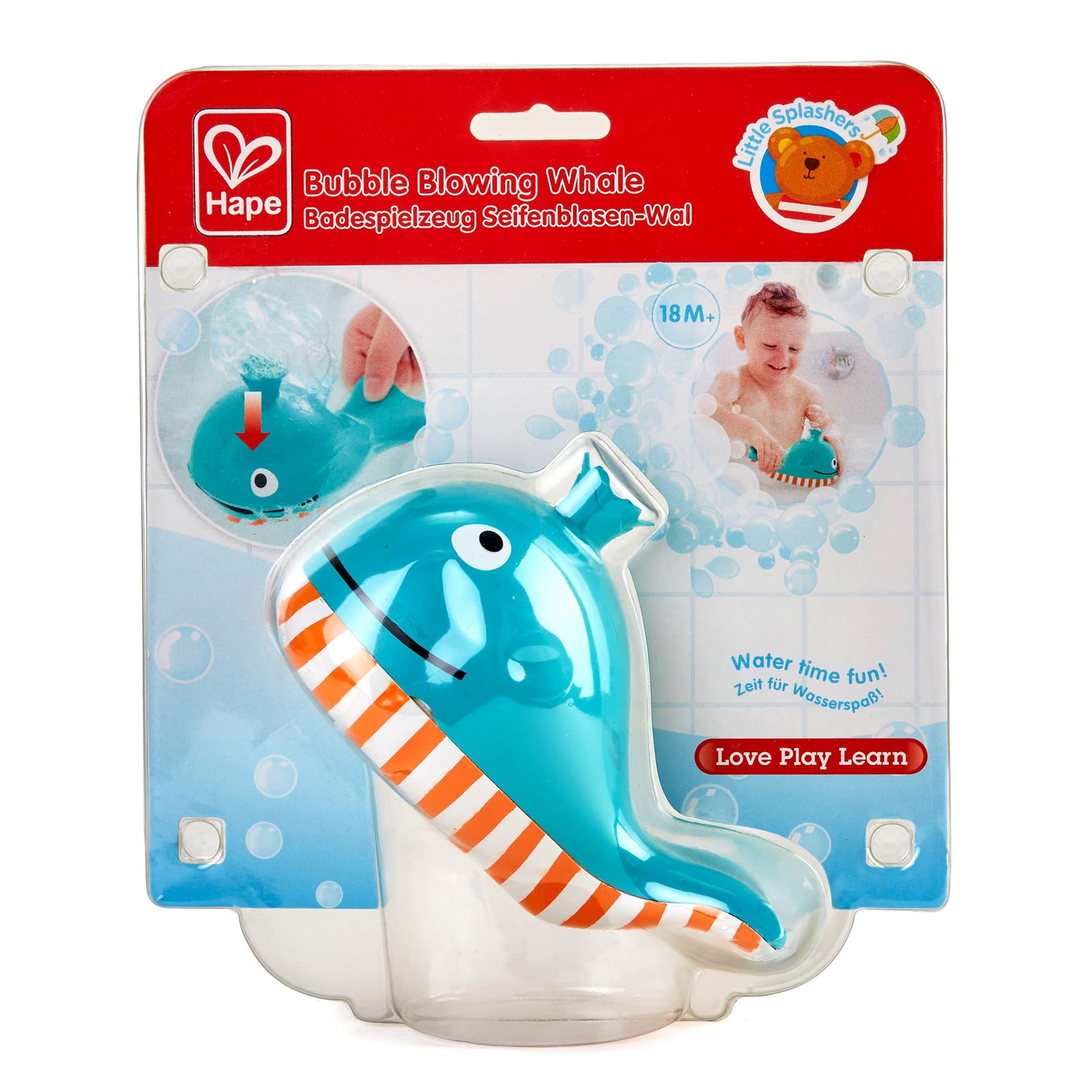 Hape Giochi da bagno Balena Soffia Bolle blu