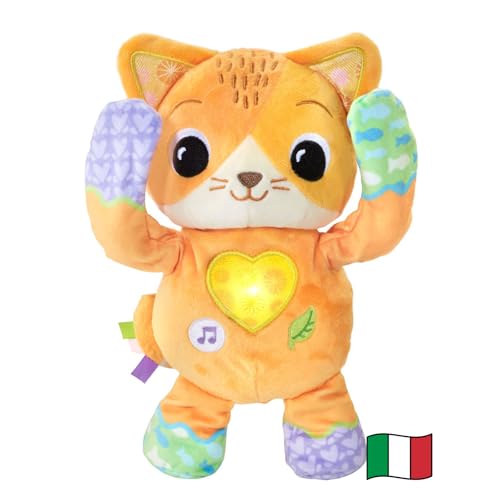 VTech Minù Gattino Cucù, peluche interattivo con suoni e musiche