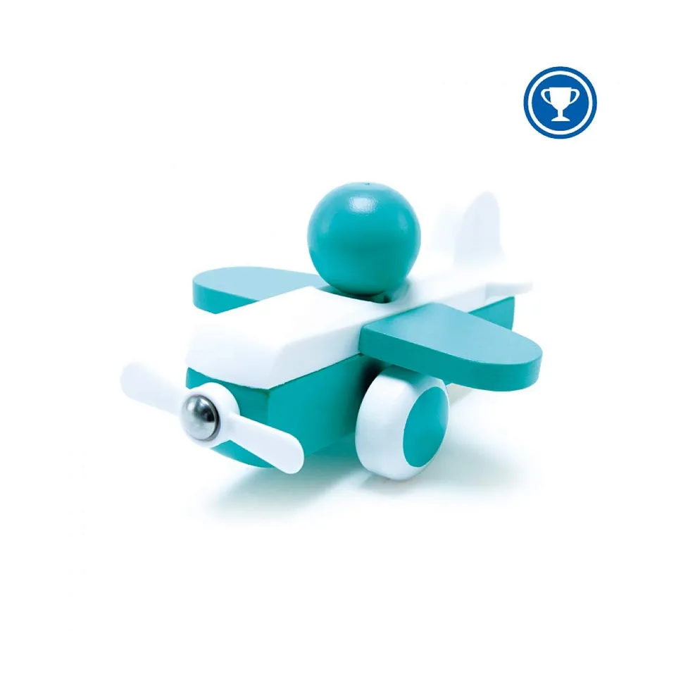 Hape Giochi E0066 Aereo a Elica aereo turchese e arancione