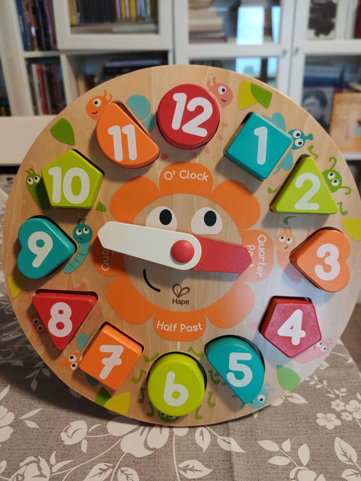Hape Puzzle Orologio Incastro in legno educativo dai 3 anni