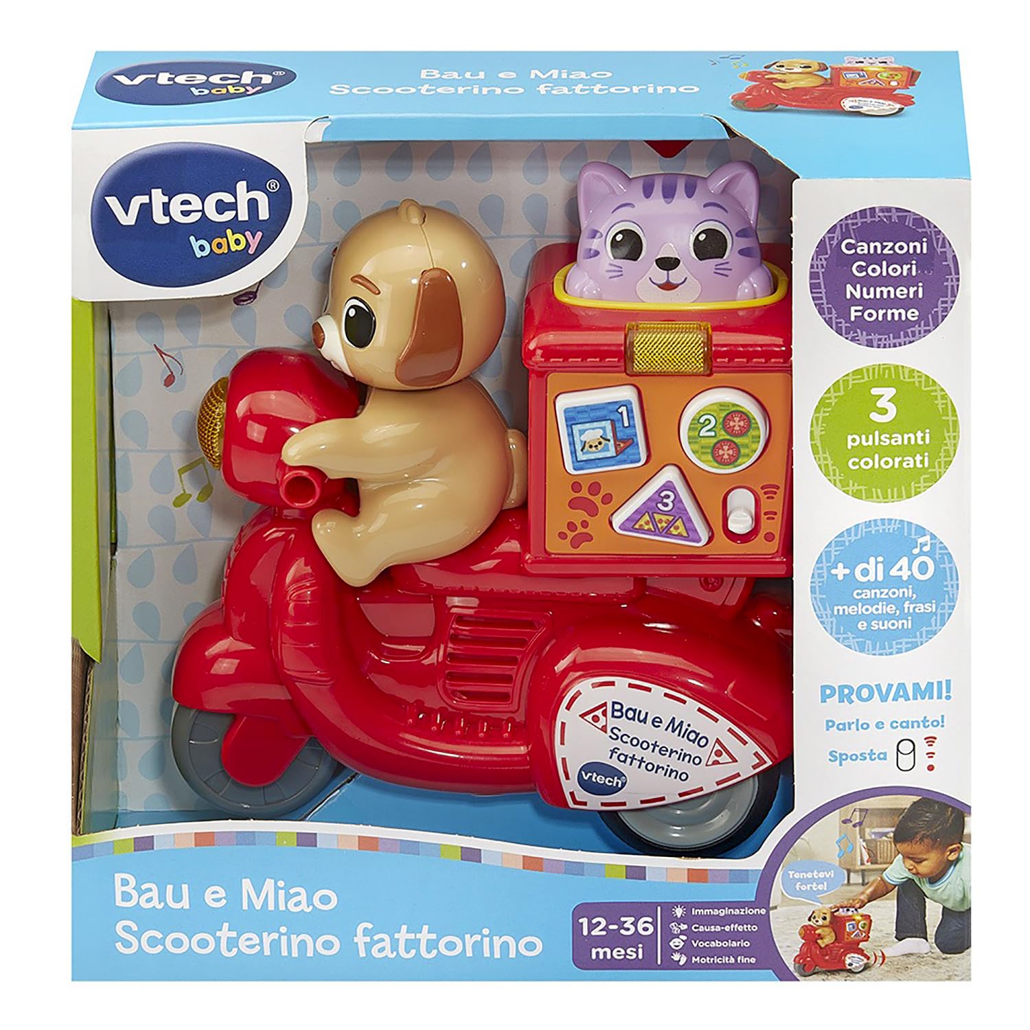 VTech Giocattoli 1-3 anni Bau e Miao Scooterino Fattorino scooter 12-36 mesi