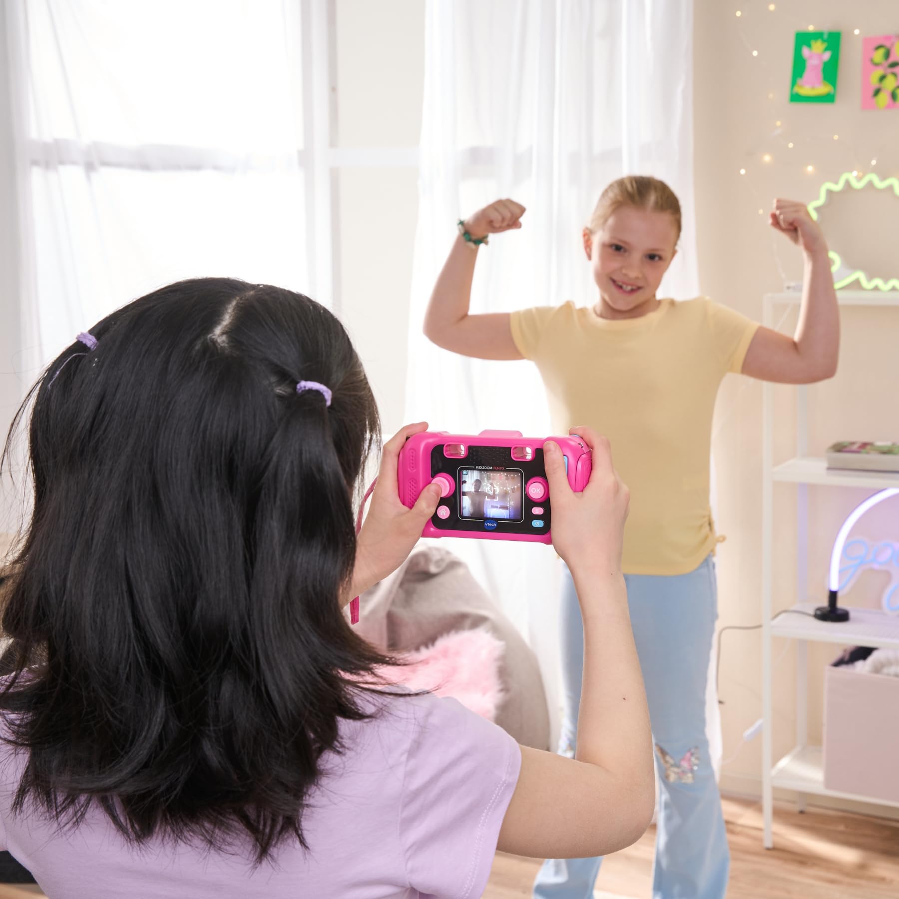 VTech Giocattoli 6 anni e + KidiZoom Fun FX fotocamera rosa antiurto