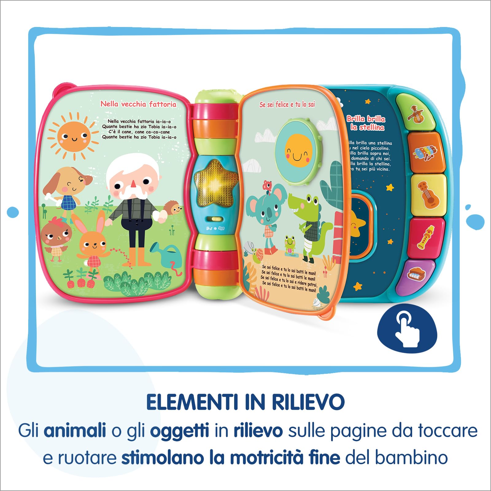 VTech Giocattoli 0-12 mesi Il Mio Primo Libro Interattivo Canzoncine
