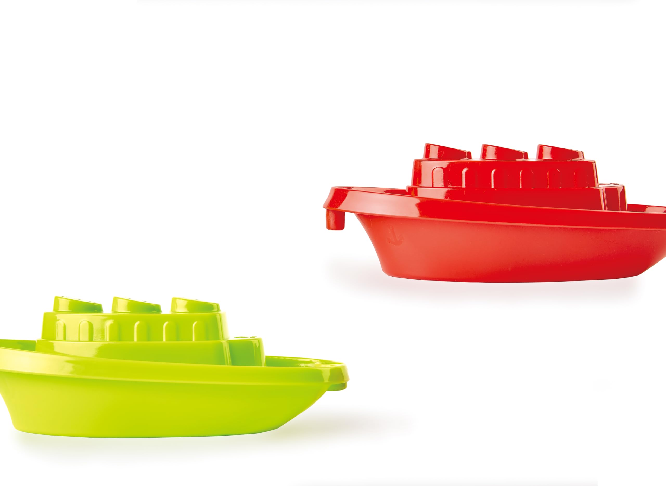 Hape Giochi da spiaggia Barchette impilabili 3 pezzi multicolore forate