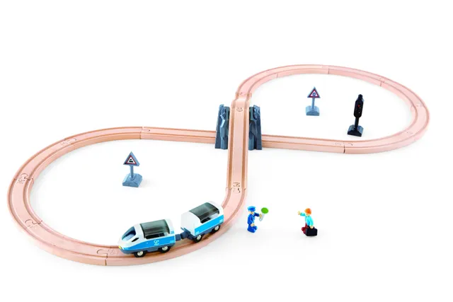 Hape Treno Set treno passeggeri con pista a 8 in legno
