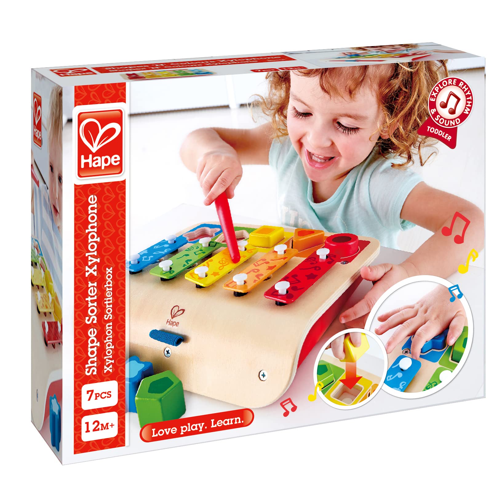 Hape Giochi musicali Xilofono Forme Geometriche xilofono legno multifunzione