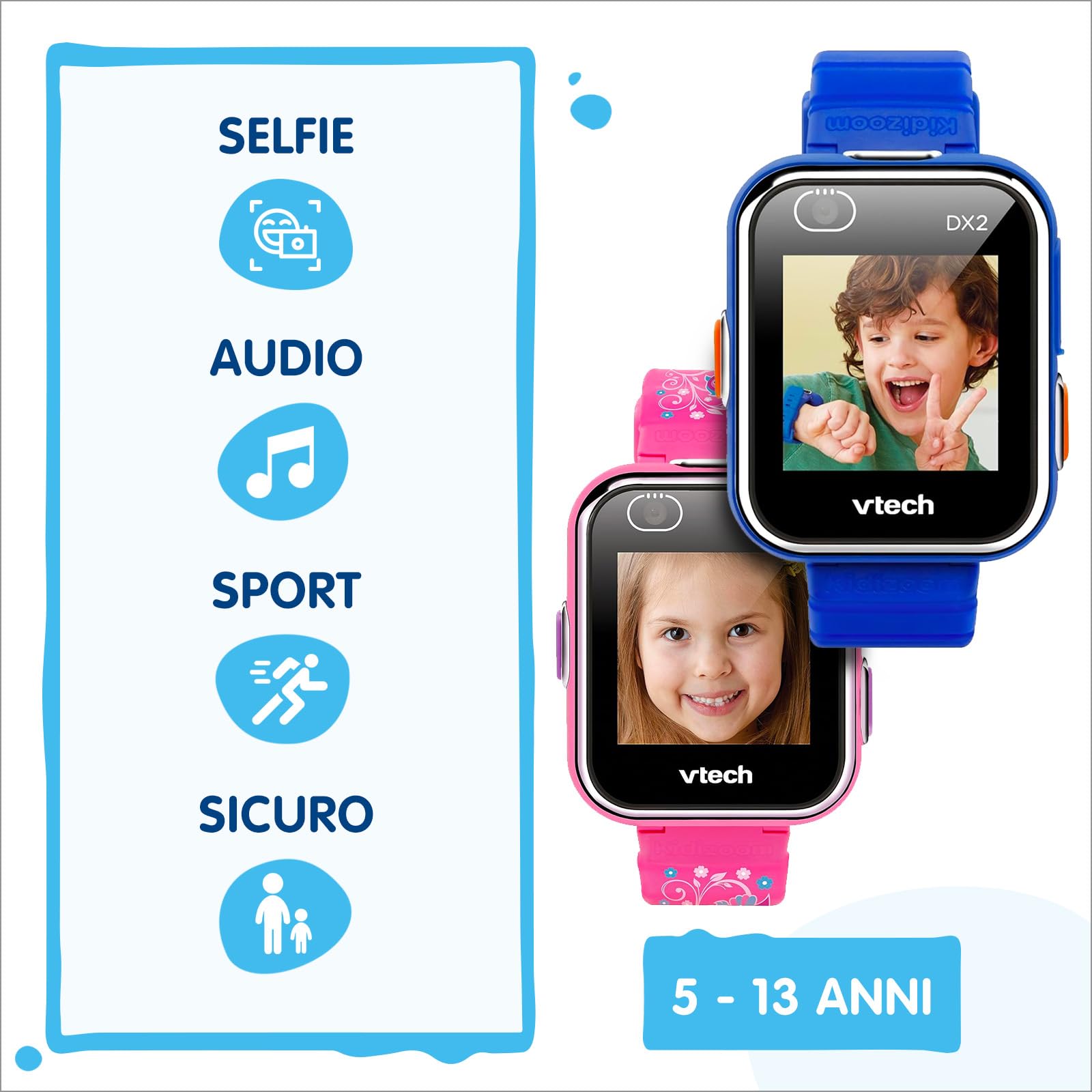 V-Tech Giocattoli 6 anni e + Kidizoom Smartwatch DX2 smartwatch rosa 256 MB