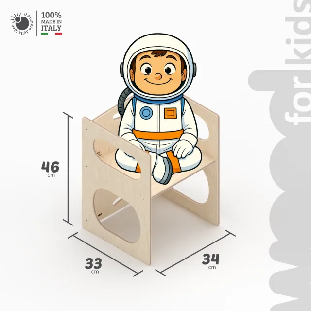 Il Pianeta delle idee Wood for Kids Montessori Poltrona della crescita Montessori